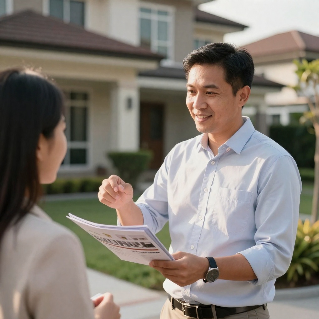 Agent consulting a client
